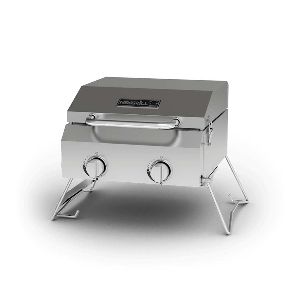 2-Burner Portable Propane Gas Table Top Grill