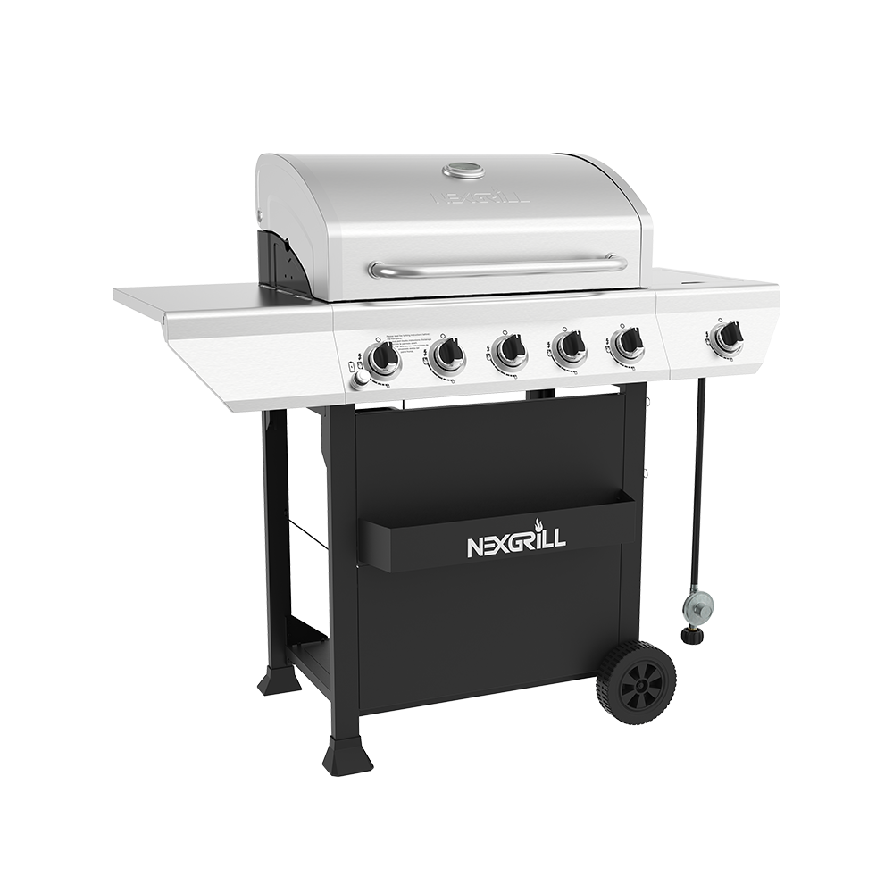 5-Burner Grill with Stainless Steel Side Burner